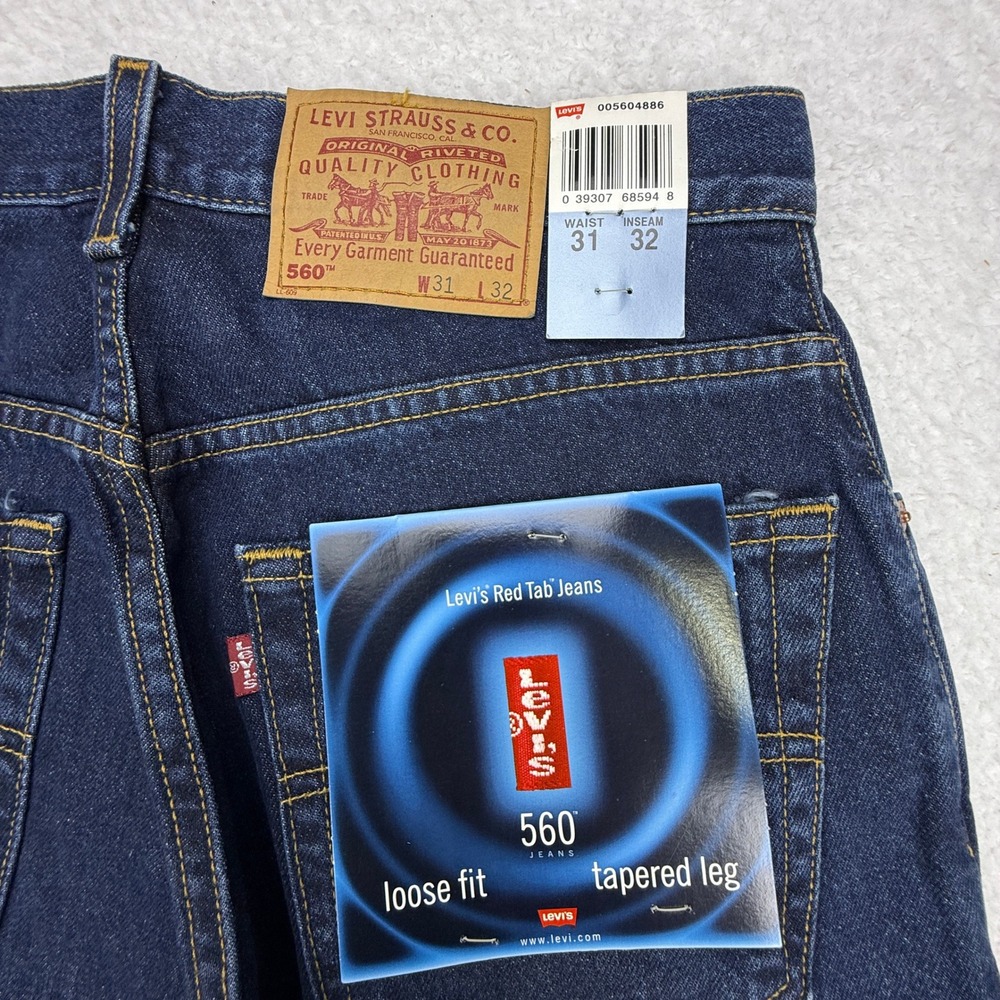 Levis‎ 560 Mens Loose Fit Tapered Leg Jeans Dark Wash Blue 31x32 00560-4886 NWT